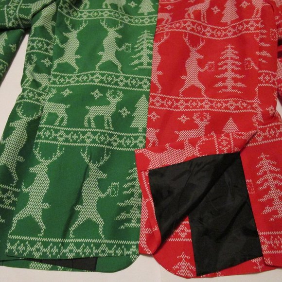 Original Men's Dec.25th Ugly Christmas Blazer Dress Coat and dress Tie EUC Med. - Picture 6 of 9